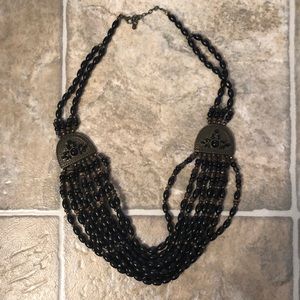 Black beaded necklace